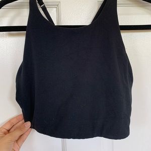 Aritzia crop tank top black